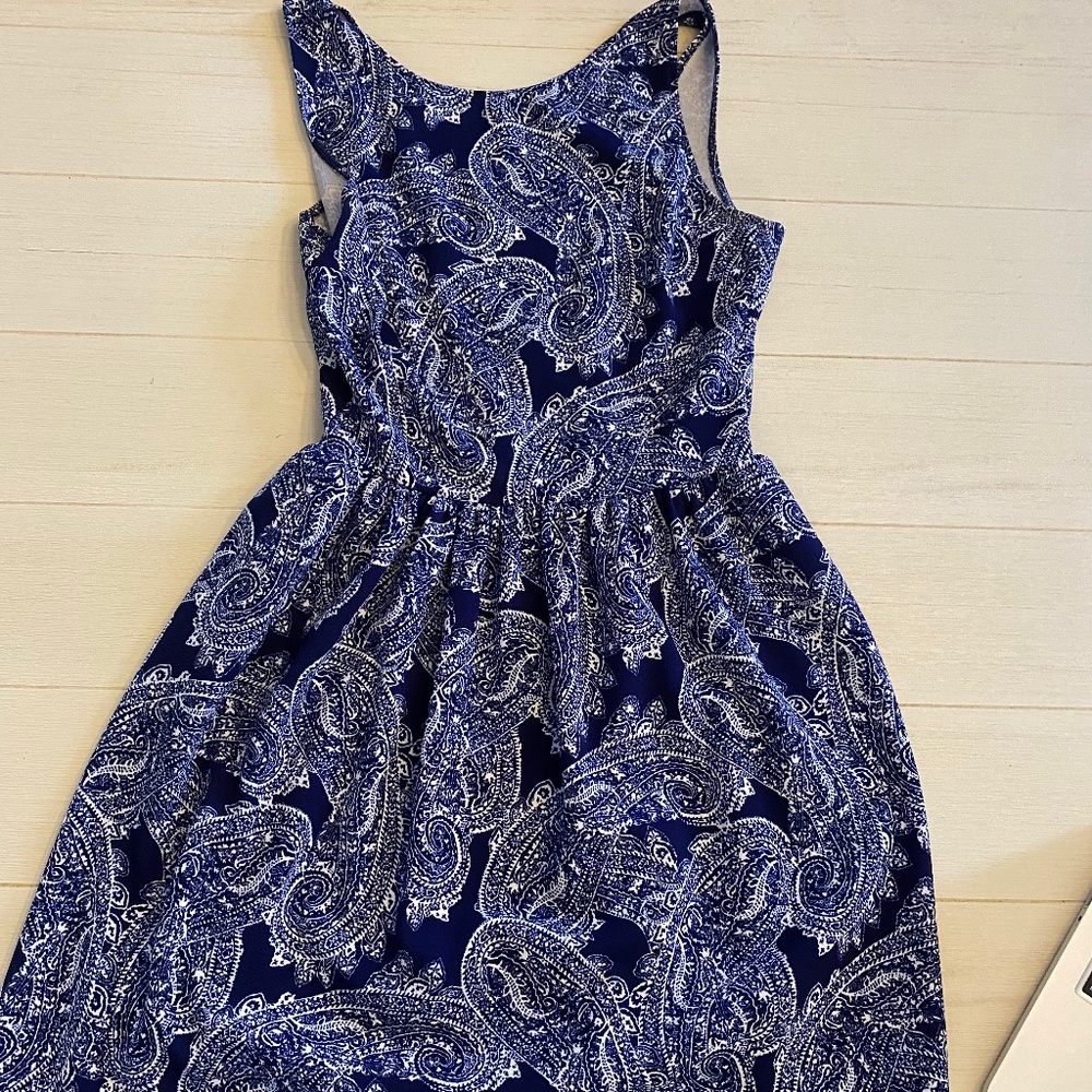 Love...Ady Blue Paisley Dress